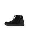 Giampieronicola Black Nubuck and Leather Ankle Boots
