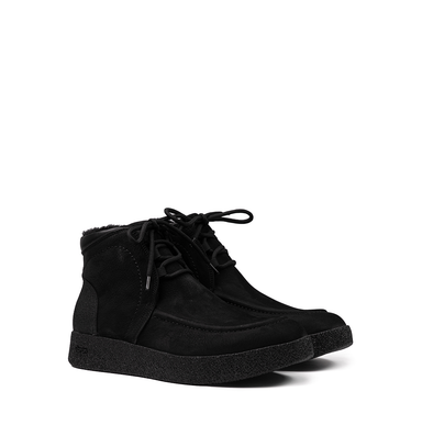 Giampieronicola Black Nubuck and Leather Ankle Boots