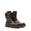 Elena Iachi Dark Brown Leather Ankle Boots