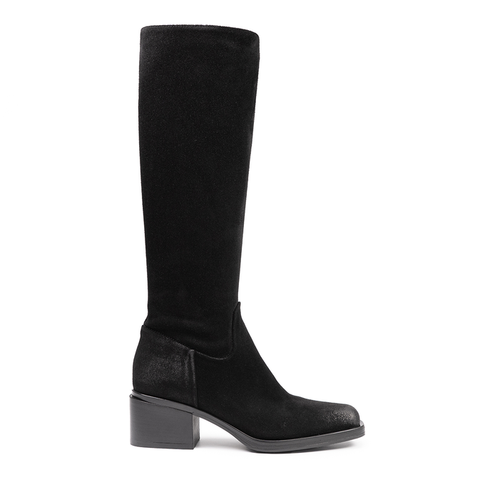 Elena Iachi Black Suede Tall Boots