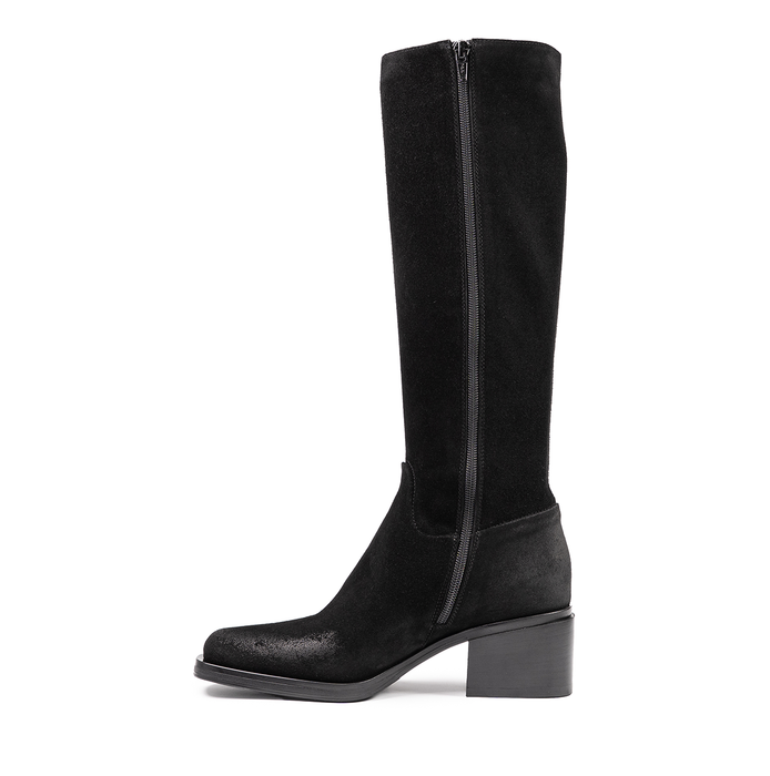Elena Iachi Black Suede Tall Boots
