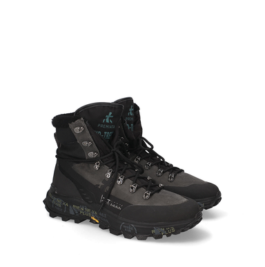 Premiata Midtreck Black Textile Sneakers
