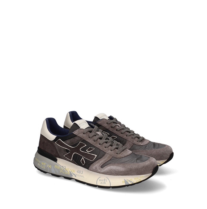 Premiata Mick Grey Suede and Textile Sneakers