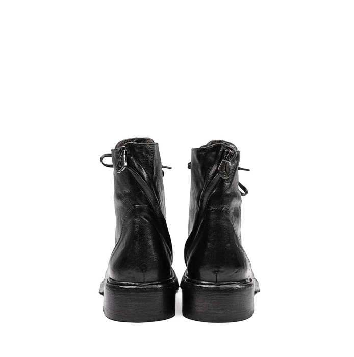 Le Ruemarcel KENZAN U Black Leather Ankle Boots - DOLITA