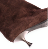 Poeve Fina Dark Brown Suede Tall Boots - DOLITA