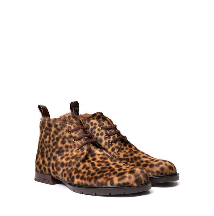 Chie Mihara Jandil Leopard Print Leather Ankle Boots