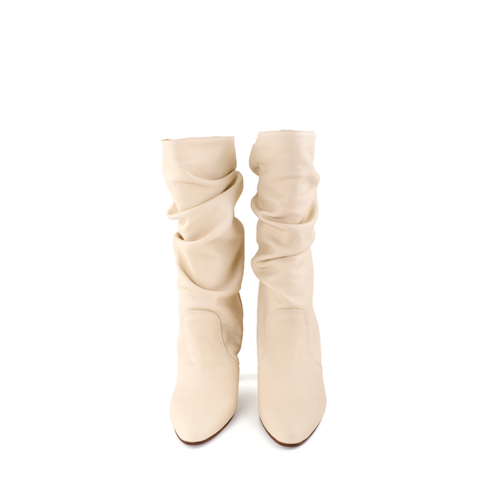 Chie Mihara Eychel Cream Leather Ankle Boots