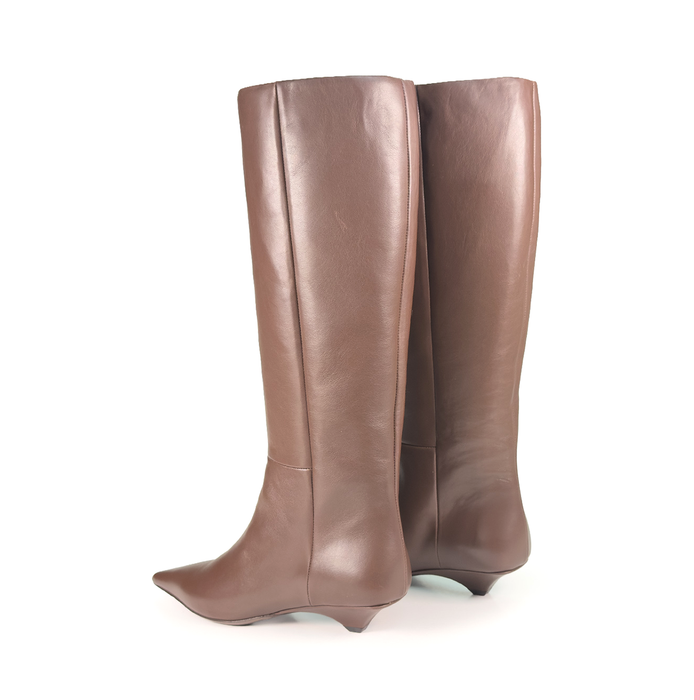 Vic Matie Brown Leather Tall Boots