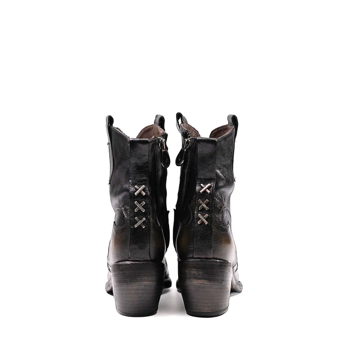 Le Ruemarcel YASMINE D Black and Brown Leather Ankle Boots - DOLITA