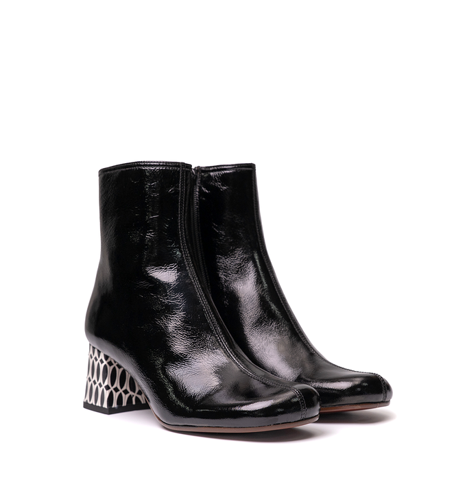 Chie Mihara Muki Black Leather Ankle Boots