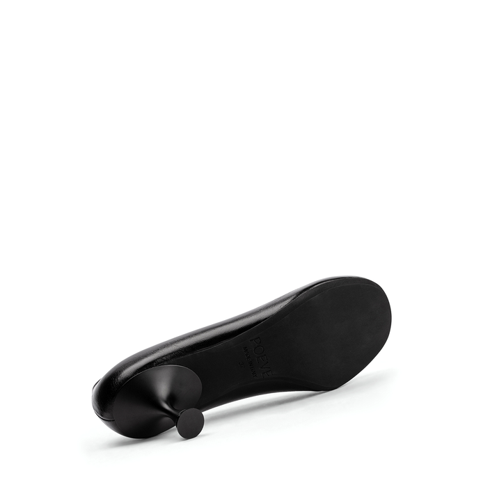 Poeve Astra Black Leather Heels
