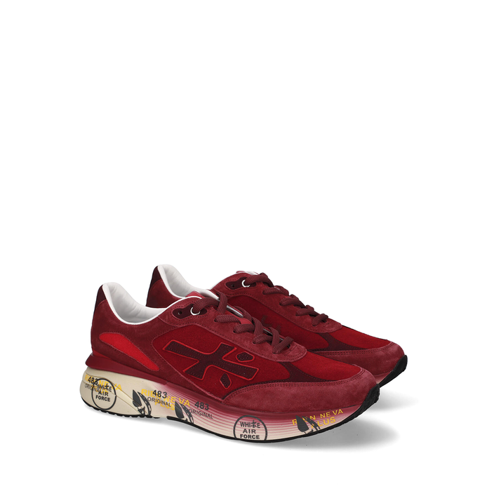 Premiata Moerun Burgundy Suede Sneakers