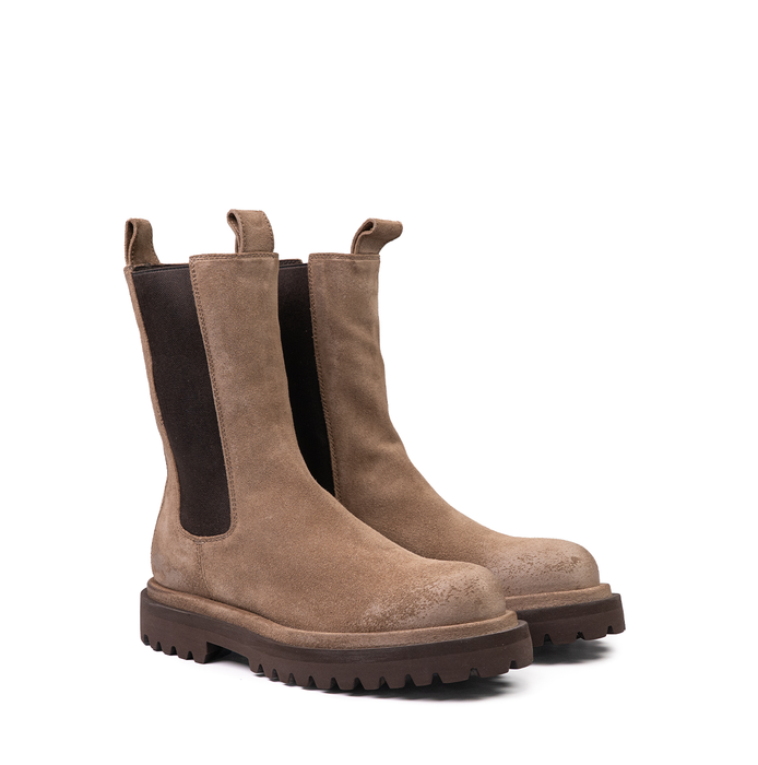 Officine Creative Light Brown Suede Ankle Boots