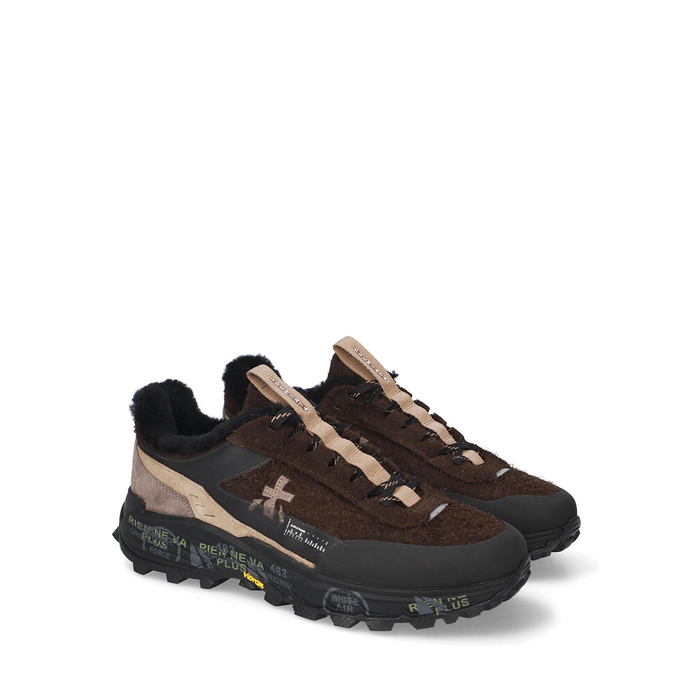 Premiata Devin Brown Suede Sneakers