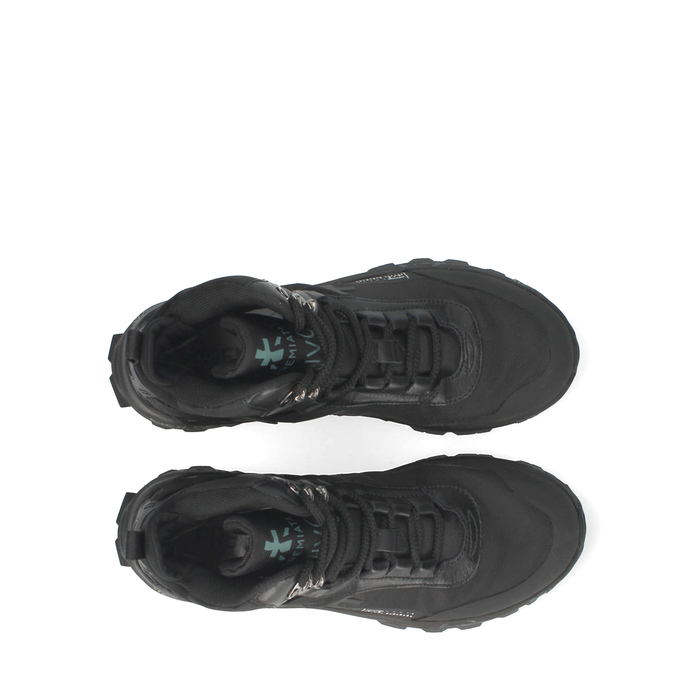Premiata Trivor Black Leather and Textile Sneakers
