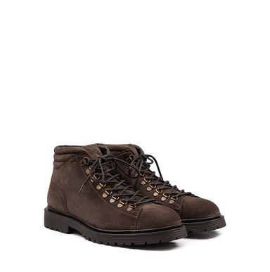 Sturlini Dark Brown Suede Ankle Boots - DOLITA