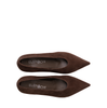Elena Iachi Brown Suede Flats - DOLITA