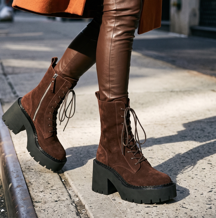 Vic Matie Dark Brown Suede Ankle Boots