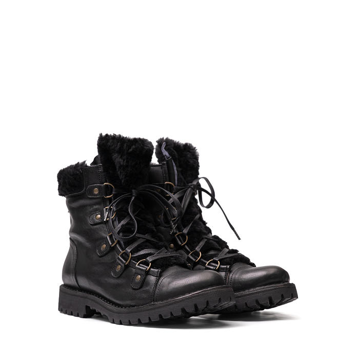 Fiorentini+Baker Memod-Ku Black Leather Ankle Boots