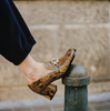 Chie Mihara Teil Snake Print Leather Heels