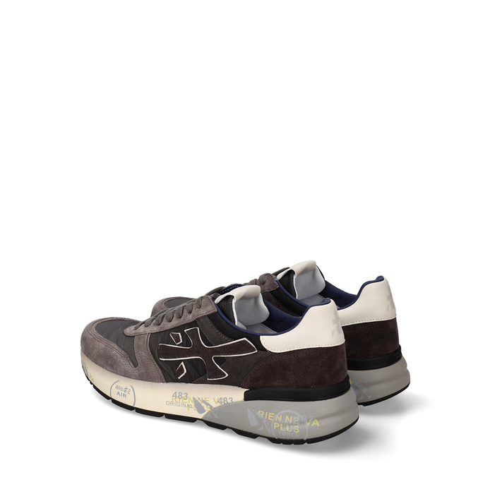 Premiata Mick Grey Suede and Textile Sneakers