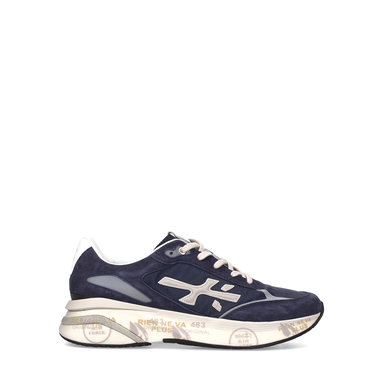 Premiata Moerun Navy Suede and Textile Sneakers