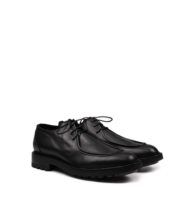 Ernesto Dolani Black Leather Lace-ups - DOLITA