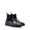Green George Black Leather Ankle Boots
