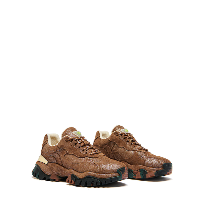 Joiaparis Claw Brown Suede and Textile Sneakers