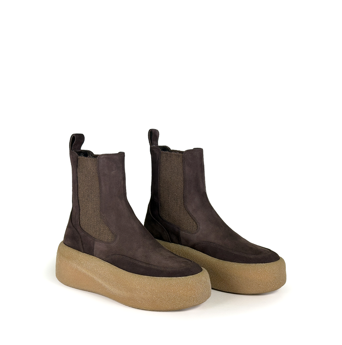 Vic Matie Dark Brown Suede Ankle Boots