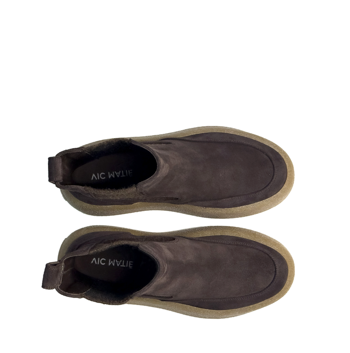 Vic Matie Dark Brown Suede Ankle Boots