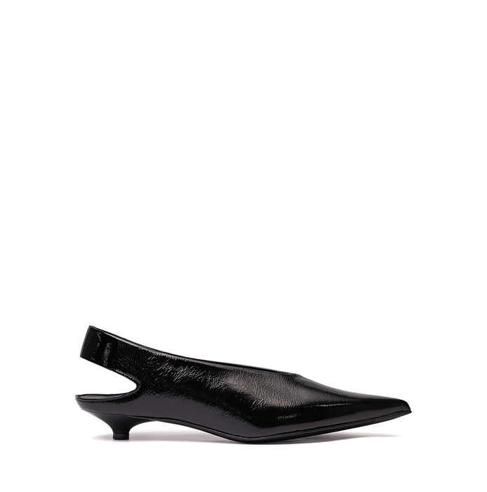 Guglielmo Rotta Henne Black Leather Flats