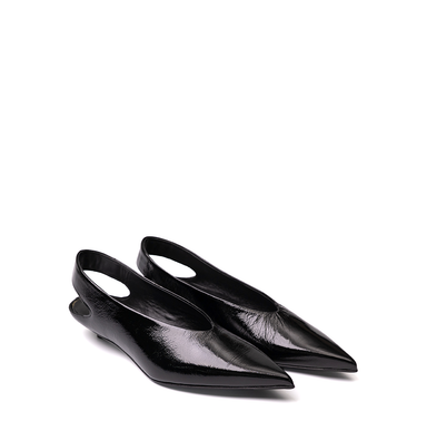 Guglielmo Rotta Henne Black Leather Flats