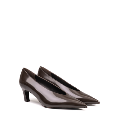 Vittorio Virgili Dark Brown Leather Flats