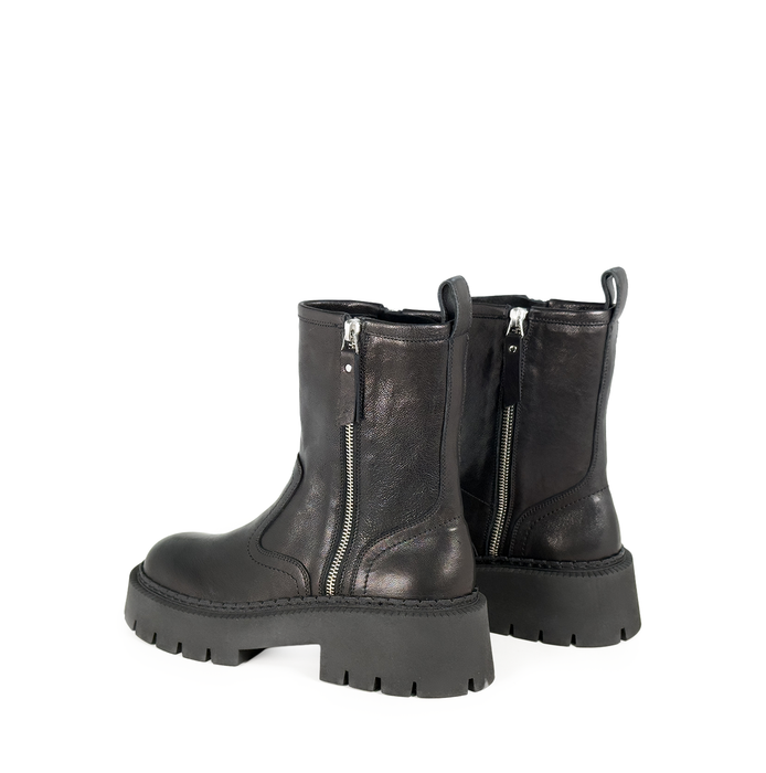 Vic Matie Black Leather Ankle Boots