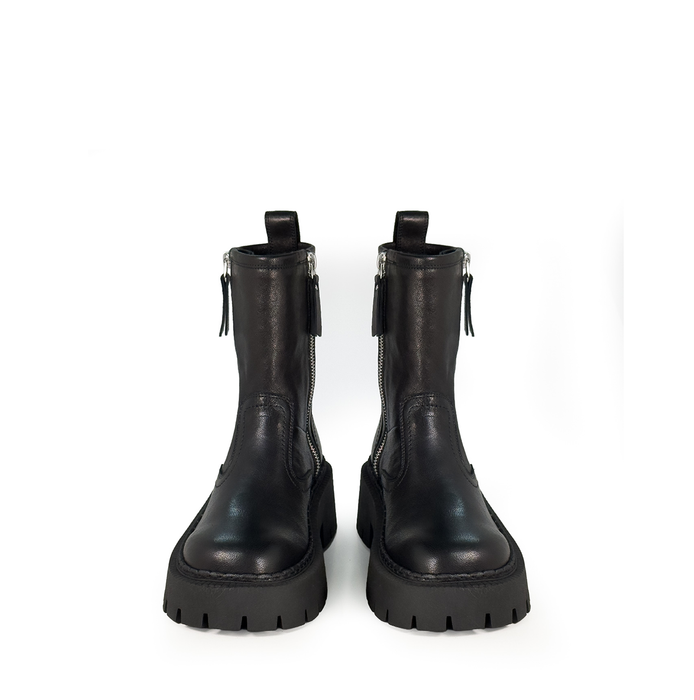 Vic Matie Black Leather Ankle Boots