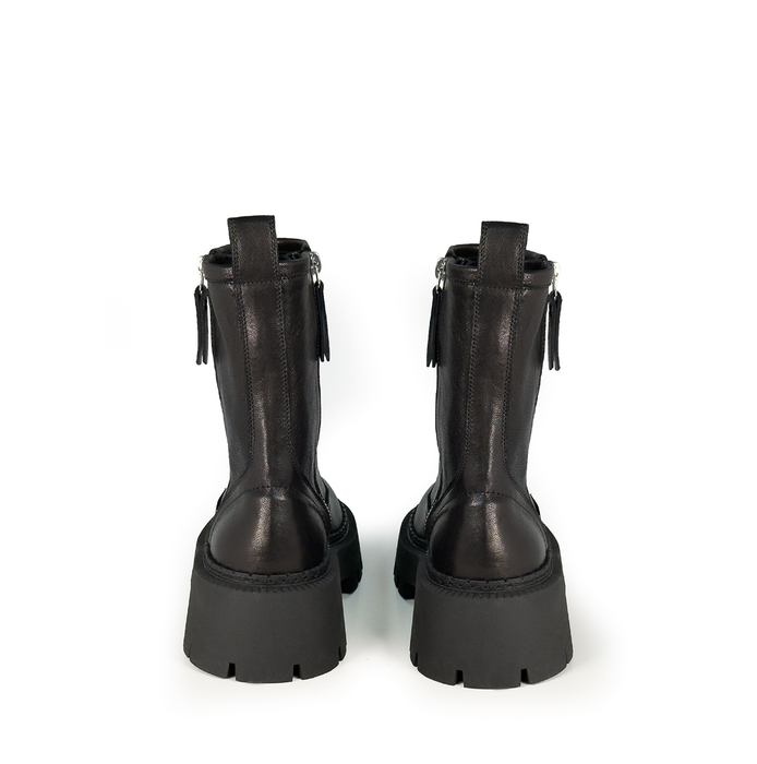 Vic Matie Black Leather Ankle Boots