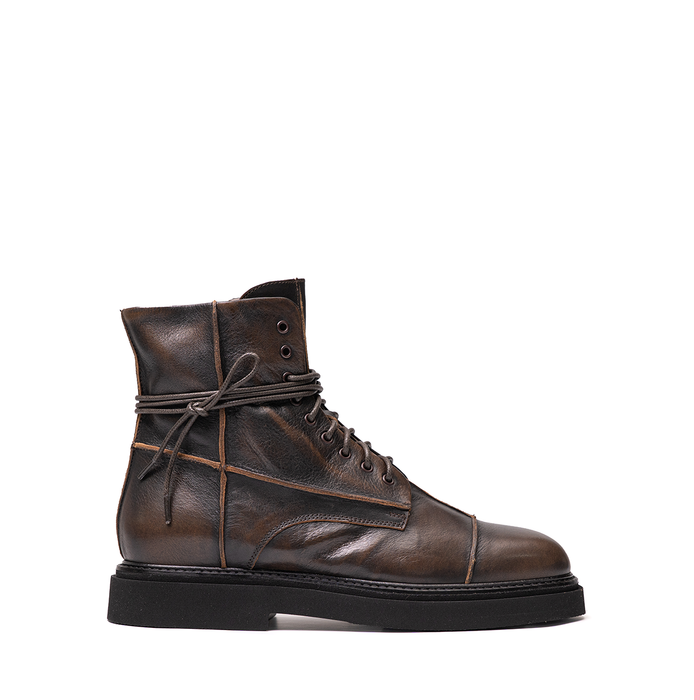 Lorena Paggi Dark Brown Leather Ankle Boots