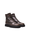 Lorena Paggi Dark Brown Leather Ankle Boots