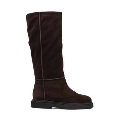 Lorena Paggi Dark Brown Suede Tall Boots - DOLITA