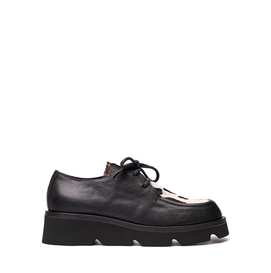 Lorena Paggi Black Leather Lace-ups