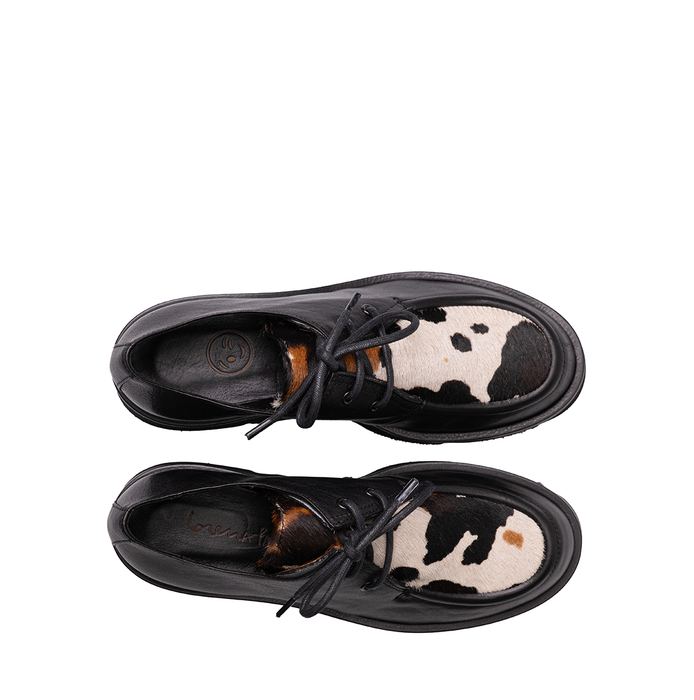 Lorena Paggi Black Leather Lace-ups - DOLITA