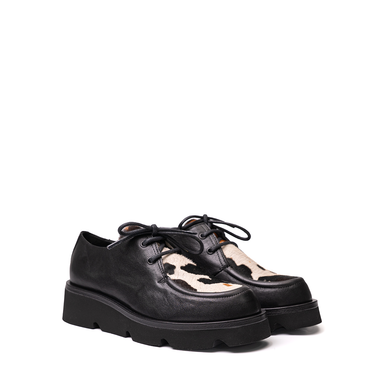 Lorena Paggi Black Leather Lace-ups
