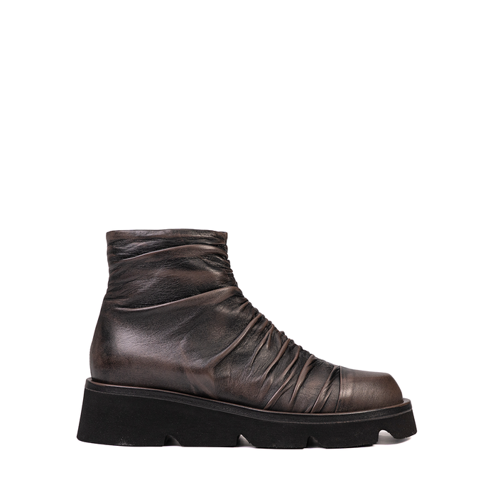 Lorena Paggi Dark Brown Leather Ankle Boots