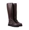 Lorena Paggi Dark Brown Leather Tall Boots