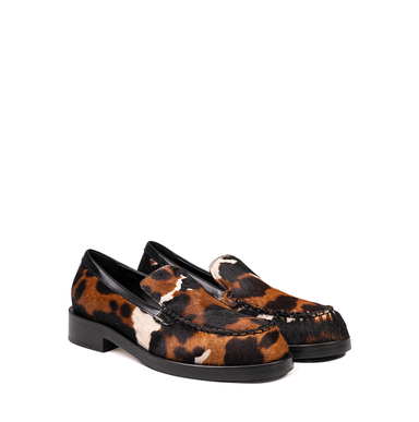 Lorena Paggi Cow Print Leather Loafers - DOLITA