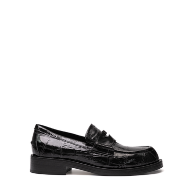 Lorena Paggi Black Leather Loafers