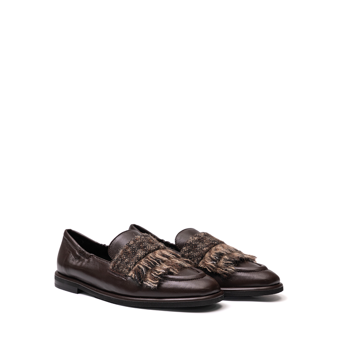 Lorena Paggi Chestnut Brown Leather Loafers