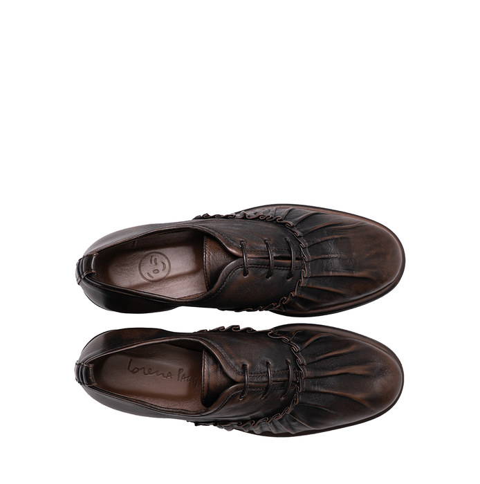 Lorena Paggi Brown Leather Lace-ups - DOLITA