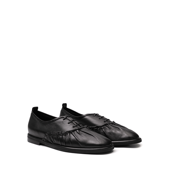 Lorena Paggi Black Leather Lace-ups